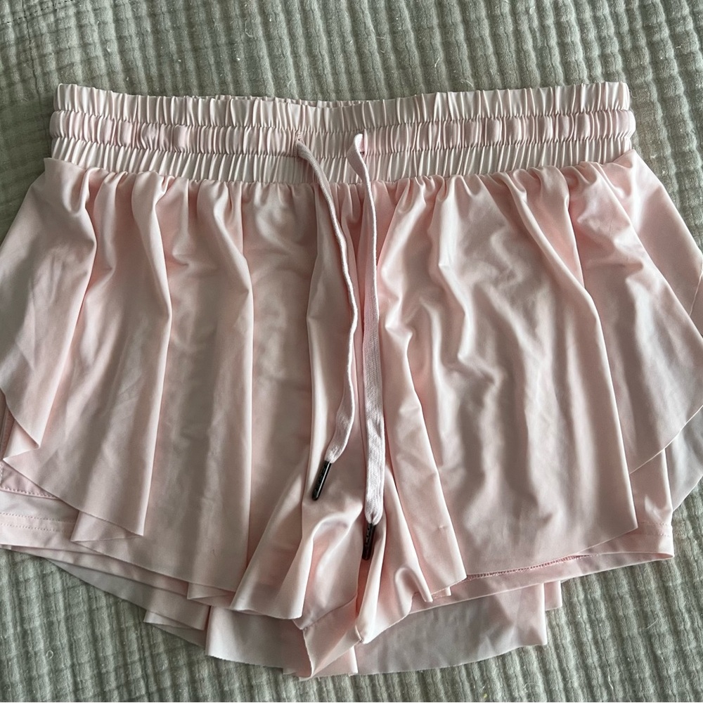 Blush pink women's medium butterfly shorts